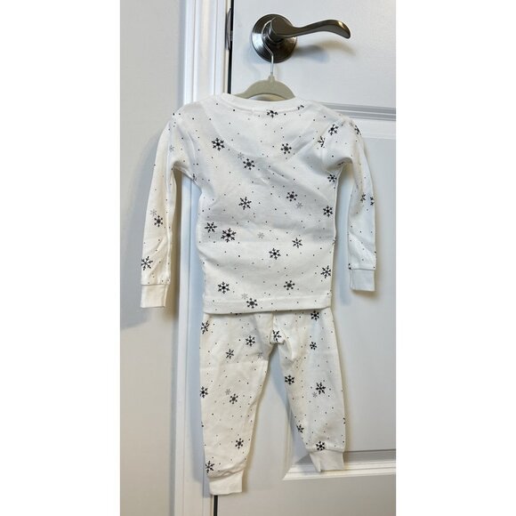 PETIT LEM Snowflake Print On Off-White Pajama Set Size 12 Months - Picture 4 of 4